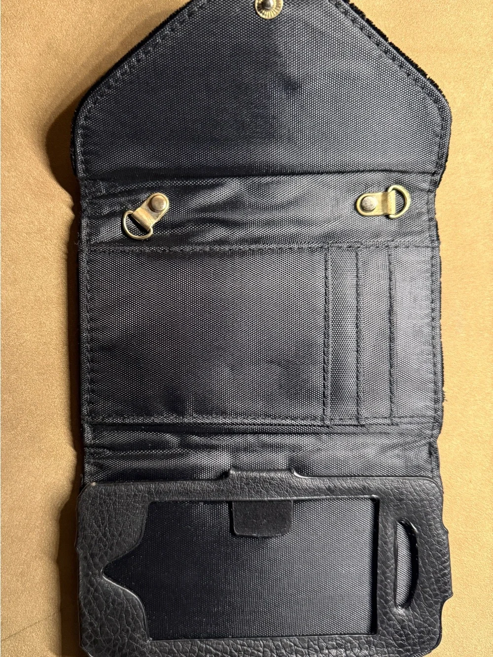 Quilted Velvet Envelope Clutch Phone Case in Black